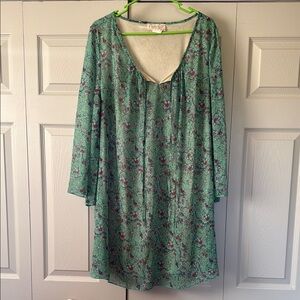 Lady Noiz Green and Purple Floral Top
